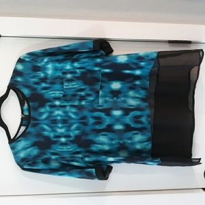 Calvin Klein teal and black top